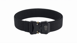 Black belt with a buckle on a white background