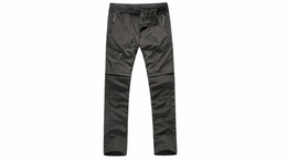 Dark gray pants on a white background