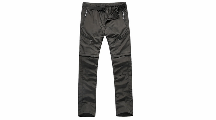 Dark gray pants on a white background