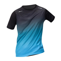 Black and blue gradient t-shirt on a white background