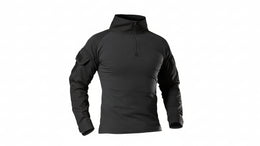 Black tactical shirt on a white background